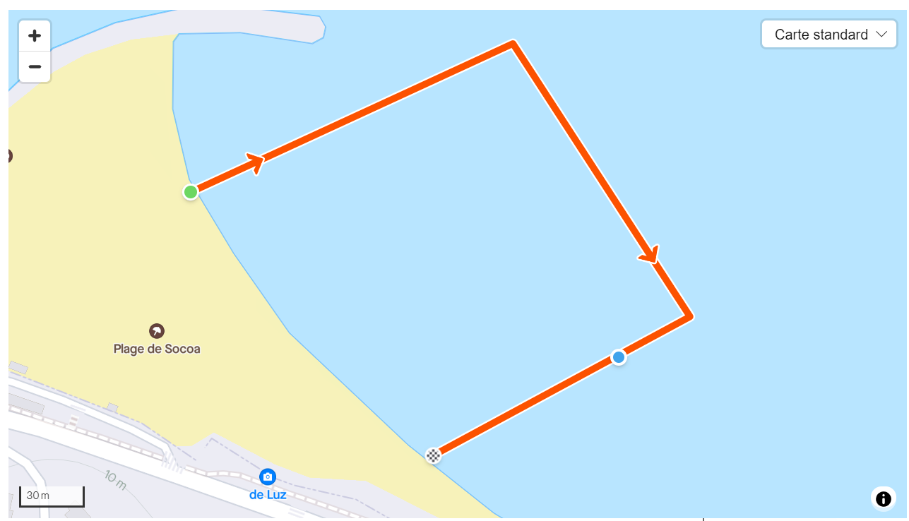 Triathlon des Corsaires : parcours natation format XS