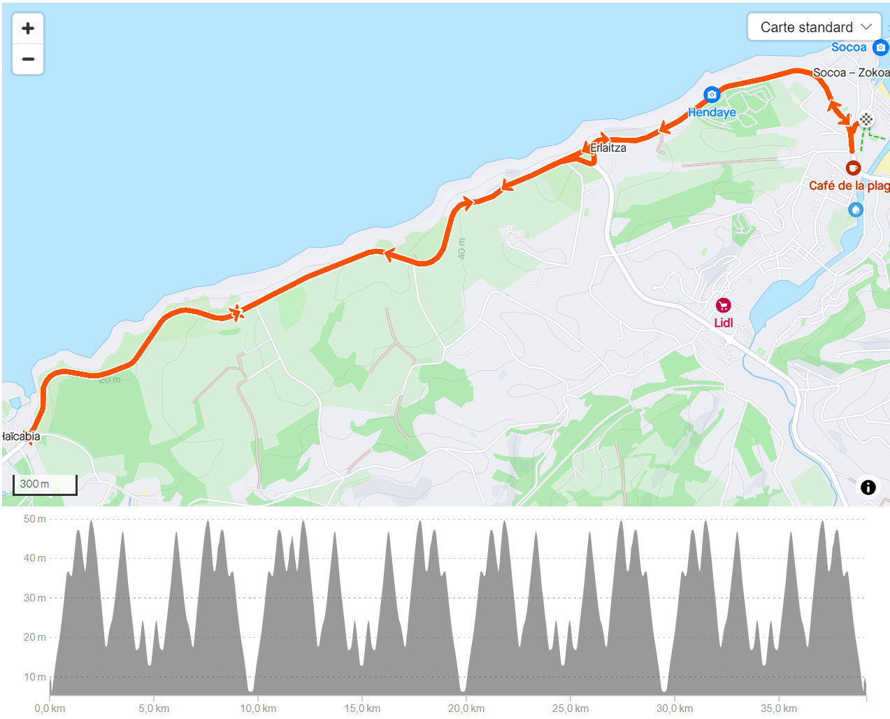 Triathlon des Corsaires : parcours vélo format M