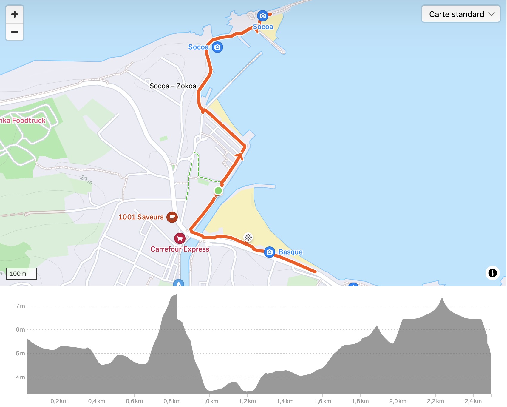 Triathlon des Corsaires : parcours course à pied format XS